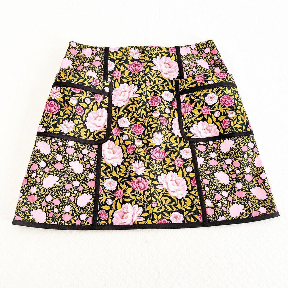 Liberty Ophelia Stretch Cotton Mini Skirt Flower Print Size 10 MINT NWOT